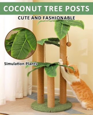 31.5 Inch Sisal Cat Scratching Post Cat Furniture Pet House for Indoor Cats