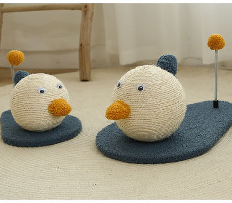 ODM Wooden Sisal Cat Furniture Eco Friendly Pet Toy Cat Scratcher Ball Sustainable Cat Bed