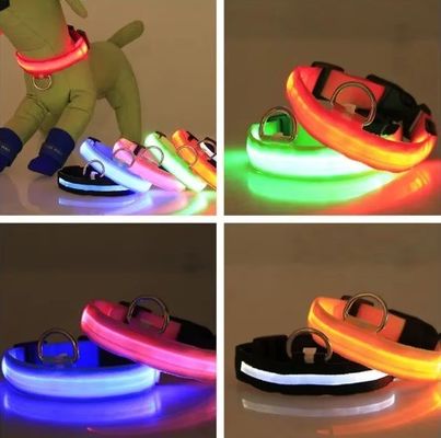 OEM/ODM Service Provided Custom Waterproof LED Pet Collar for Reflective Luminous Dog