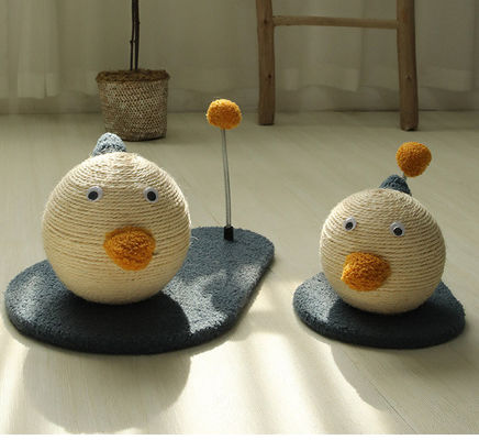 Cat Scratching Duck Shape Cat Tree Sisal Climbing Frame Scratching Ball Scratcher Claw Plate