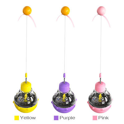 Stimulate Cat Interest Purple Interactive Movement Pet Toy with Gravity Feed Leaky Food