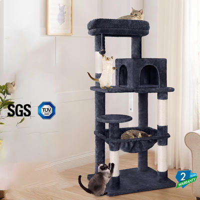 Cat Furniture Pet House Indoor Activity Center with Scratching Toy and Dangling Ball
