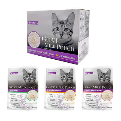 VITAMINS MINERALS Health Feature Top Grade Goat Milk Pouch Cat Treat Pet Wet Food 85g