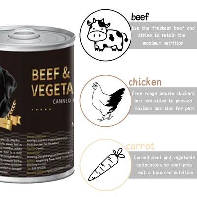 Mixed Flavor Dog Canned Food for OEM/ODM Chicken Beef Vegetable Wet Pet Creamy Treats