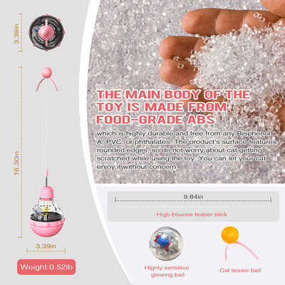 Customized Logo Acceptable Slow Food Dispenser Feeder Cat Toy Balls for Indoor Cats