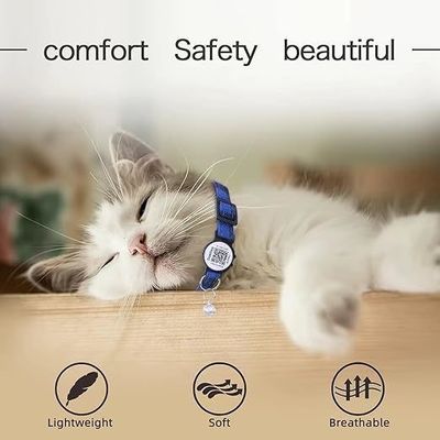 Customized Logo Acceptable Pet Trainer Collar with QR Code Soft Polyester Material