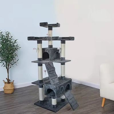 Fun Play Multi Level Luxury Cat Tree Furniture with Scratching Post Condo Platforms