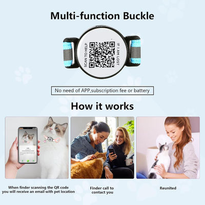 Customized Logo Acceptable Pet Trainer Collar with QR Code Soft Polyester Material