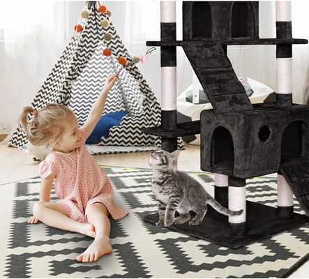 Fun Play Multi Level Luxury Cat Tree Furniture with Scratching Post Condo Platforms