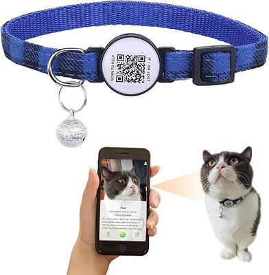 C-04 Adjustable Pet Collar with Emergency Contact QR Code