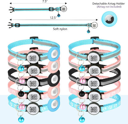 C-04 Adjustable Pet Collar with Emergency Contact QR Code