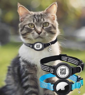 C-04 Adjustable Pet Collar with Emergency Contact QR Code