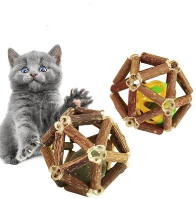 Customized Logo Acceptable Catnip Ball Pet Cat Toy for Interactive Play and Exercise