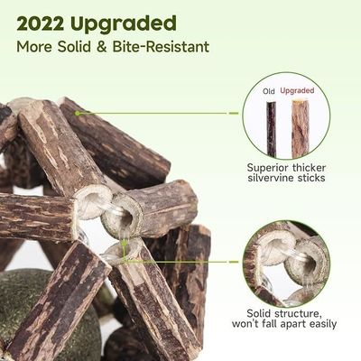 Sustainable Natural Silvervine Sticks Interactive Cat Chew Toy for Fun and Teeth Cleaning