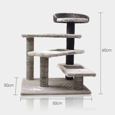 5 Tiers Cat Condo With Sisal Scratching Posts Cat Climbing Tower