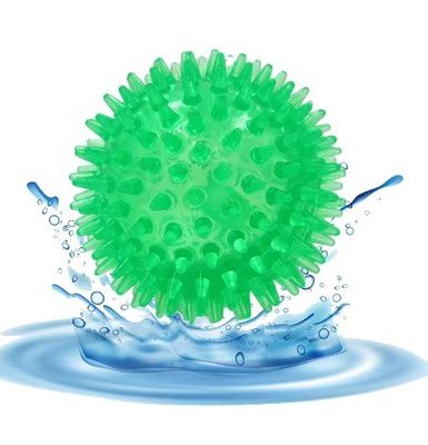TPR Squeaky Tooth Cleaning Ball Playing Dog Toy for Pet Teeth Training and Chewing