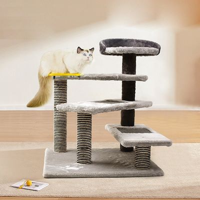 5 Tiers Cat Condo With Sisal Scratching Posts Cat Climbing Tower