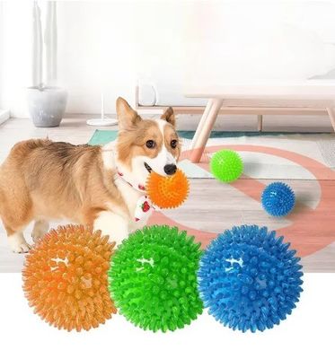 TPR Squeaky Tooth Cleaning Ball Playing Dog Toy for Pet Teeth Training and Chewing