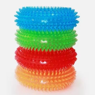 Pet Dog Interactive Chew Toy Squeaky Bite Resistant Barbed Tooth Cleaning Toy for Dogs