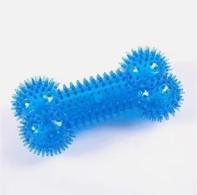 Pet TPR Dog Pricked Bone Voice Resistant Molar Tooth Cleaning Interactive Pet Toys