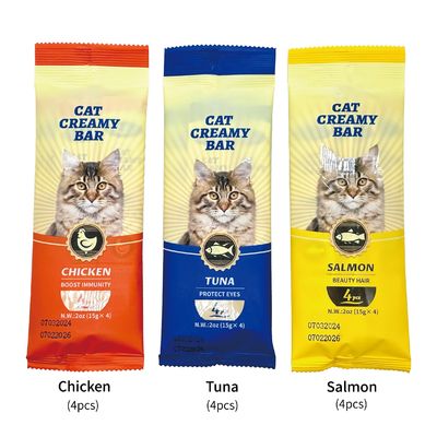 Fresh Meat Snack Cat Strip Three Flavors Tuna Cat Hydration Pack for Health Protection