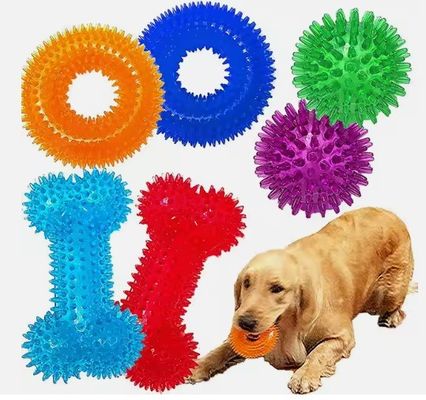 TPR Dog Bone Toy Durable Chew Toy for Aggressive Chewers Teeth Cleaning and Training