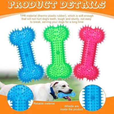 Customizable TPR Bone Shape Pet Toy for Aggressive Chewers Non-toxic and Durable