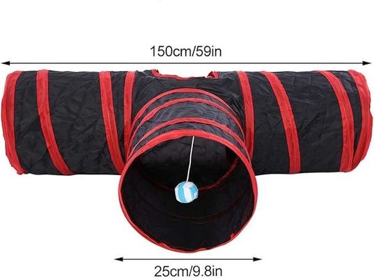 Safe and Durable Foldable Pet Tunnel Polyester Extensible Cat Play Tent Interactive Toy