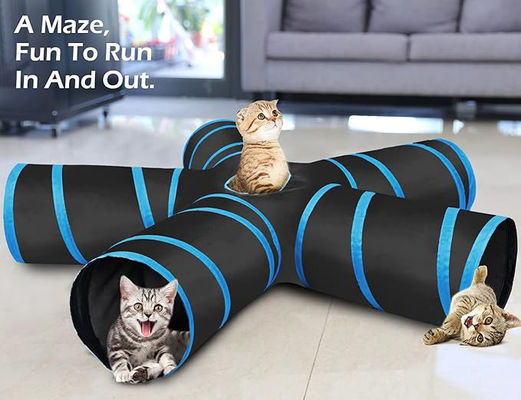Style Popular Foldable Soft Cat Circle Tunnel Toy Square Detachable Felt Cat Scratcher Tunnel