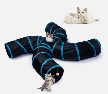 Customization Service Provided 4 Way Cat Tunnel Bed Pop-up Collapsible Pet Tube Toy