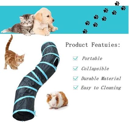 Customization Service Provided 4 Way Cat Tunnel Bed Pop-up Collapsible Pet Tube Toy