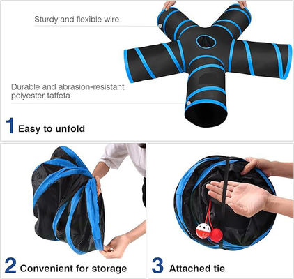Safe and Durable 3 Way 4 Way 5 Way Cat Tunnel Toy with Advantage of Soft Eco-friendly