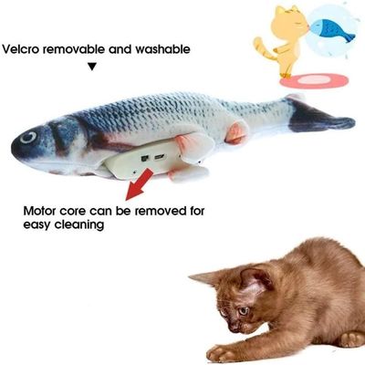 Catnip Plush Electric Moving Fish Cat Toy for Sustainable and Interactive Playtime
