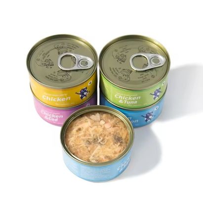 1 Year Shelf Life Mixed Flavors Pet Cat Wet Food 170g White Meat Canned Cat Food