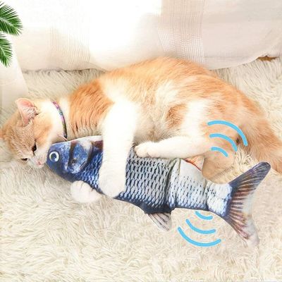Catnip Plush Electric Moving Fish Cat Toy for Sustainable and Interactive Playtime