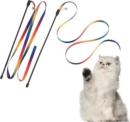 2024 Cat Teaser Stick Toy Plastic Cat Interactive Toy with Advantage of Long Time