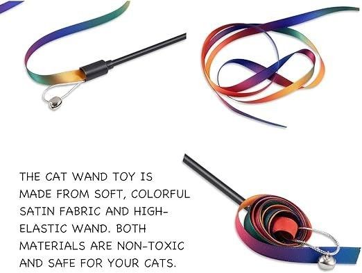 2024 Cat Teaser Stick Toy Plastic Cat Interactive Toy with Advantage of Long Time