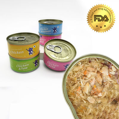 Custom Private Label Protein Wet Canned Cat Food for Health and Multiple Flavors
