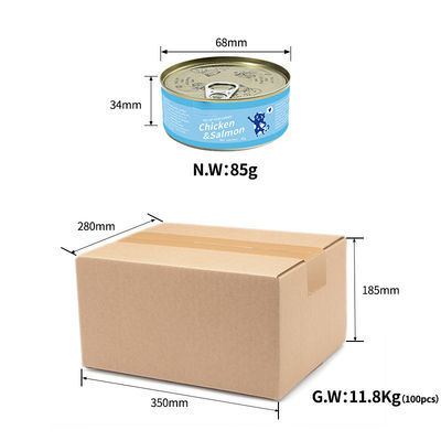 Custom Private Label Protein Wet Canned Cat Food for Health and Multiple Flavors