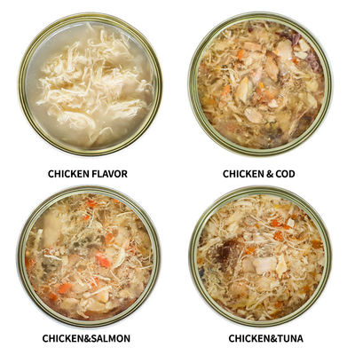 Protein Shredded Chicken and Salmon Canned Recipe Cat Food for 170g Cats Special Diet