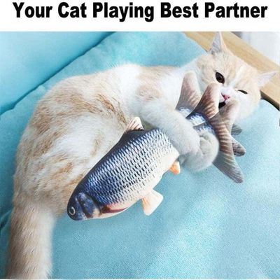 Interactive Cat Funny Toy Realistic Flopping Fish Catnip Cat Toys for Small Animals