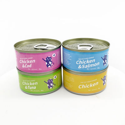 Hot Canned Cat Food Snacks 85g White Meat Alimentos Salmon Chicken Cats' Perfect Snack