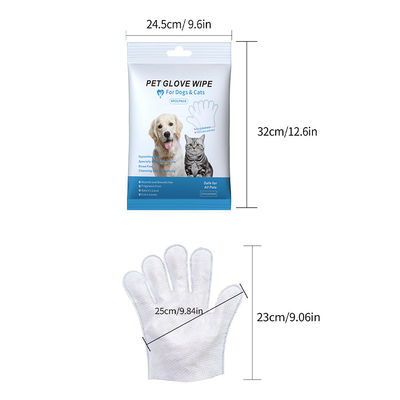 Sustainable Pet Cleaning Gloves with Private Label Wet Wipes for Dogs and Cats Eco-Friendly Design