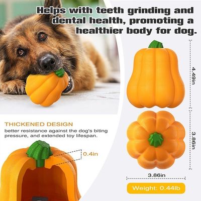 TPR Pumpkin Ball Shake Makes Giggle Sound Interactive Dog Toy for Herding and Training