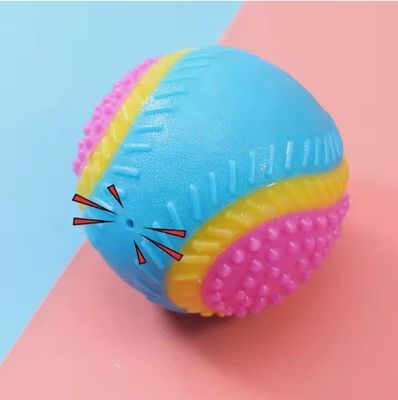 Non Toxic Environmental Friendly Squeaky Dog Ball Interactive Durable Bouncy Chew Toy