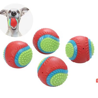 Non Toxic Environmental Friendly Squeaky Dog Ball Interactive Durable Bouncy Chew Toy