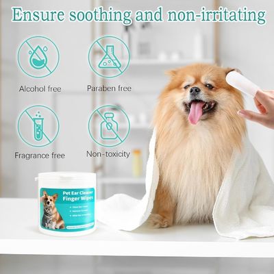 Soft and Eco-friendly Universal Cat Dog Grooming Ear Wipes for Gentle Teeth Cleaning