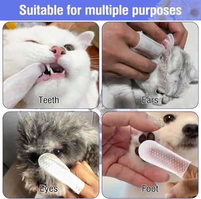 Soft and Eco-friendly Universal Cat Dog Grooming Ear Wipes for Gentle Teeth Cleaning