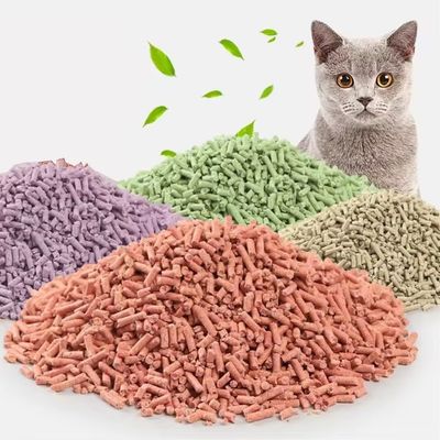 Deodorizing Cat Litter Sand Customized Dust Free Biodegradable Scented Multiple Colors