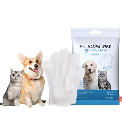 9.6in*12.6in Sheet Size Pet Grooming Gloves for Daily Life Eco-Friendly and Disposable